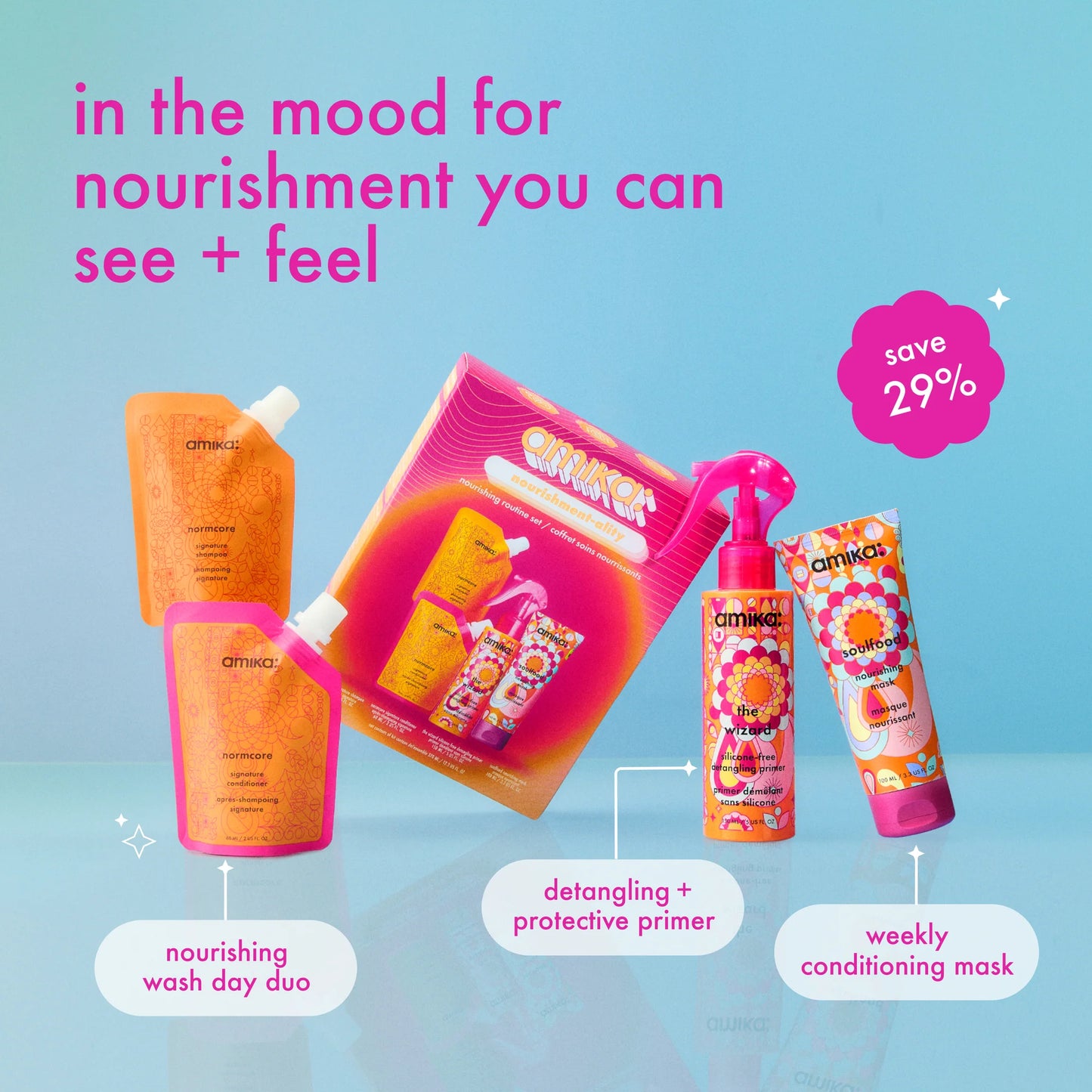 Nourishment-ality Nourishing Routine Set - amika