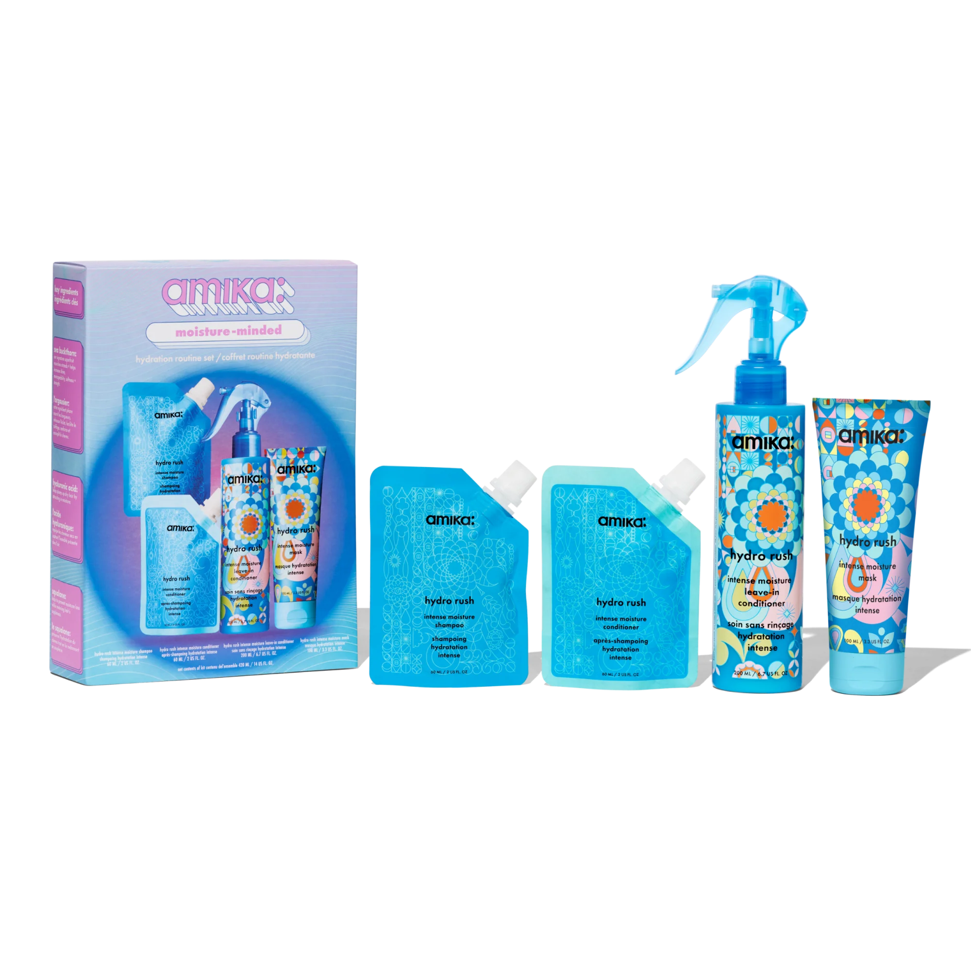 Moisture-Minded Hydration Routine Set - amika