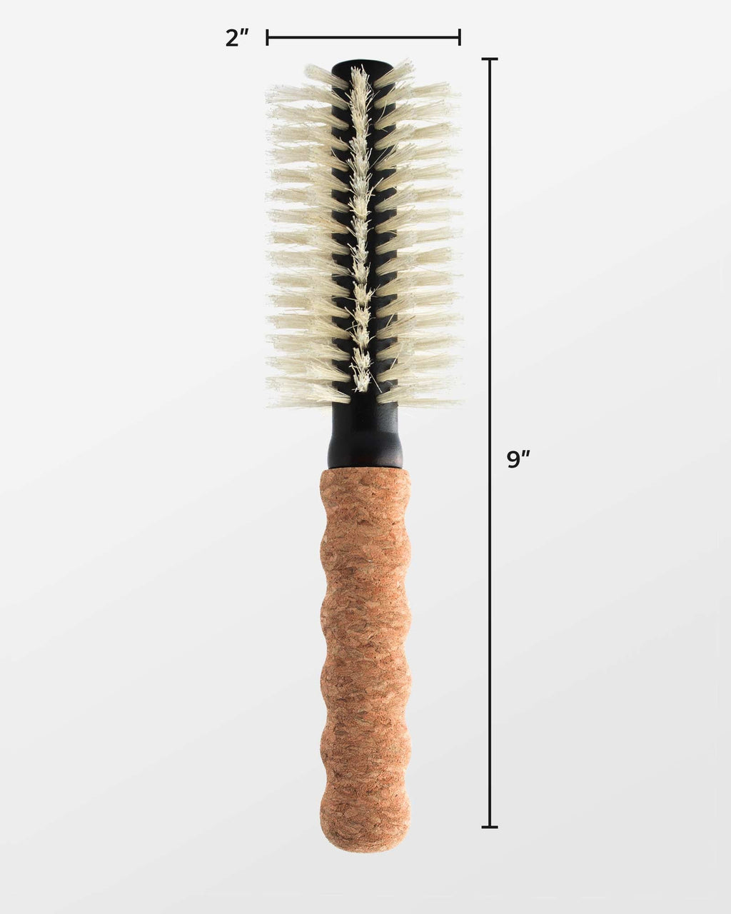 Small 2" Round Boar / Nylon Bristle Brush