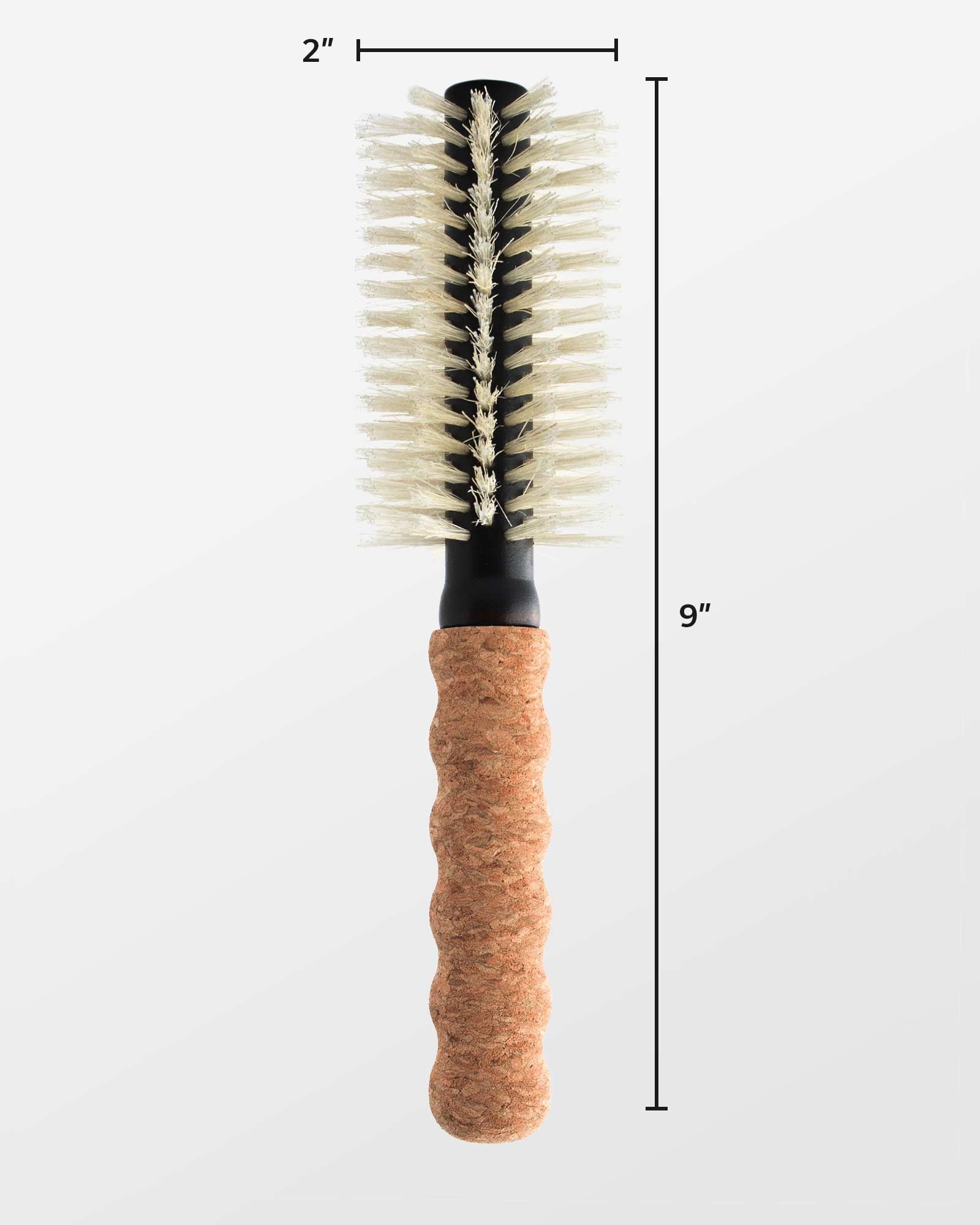 Small 2" Round Boar / Nylon Bristle Brush