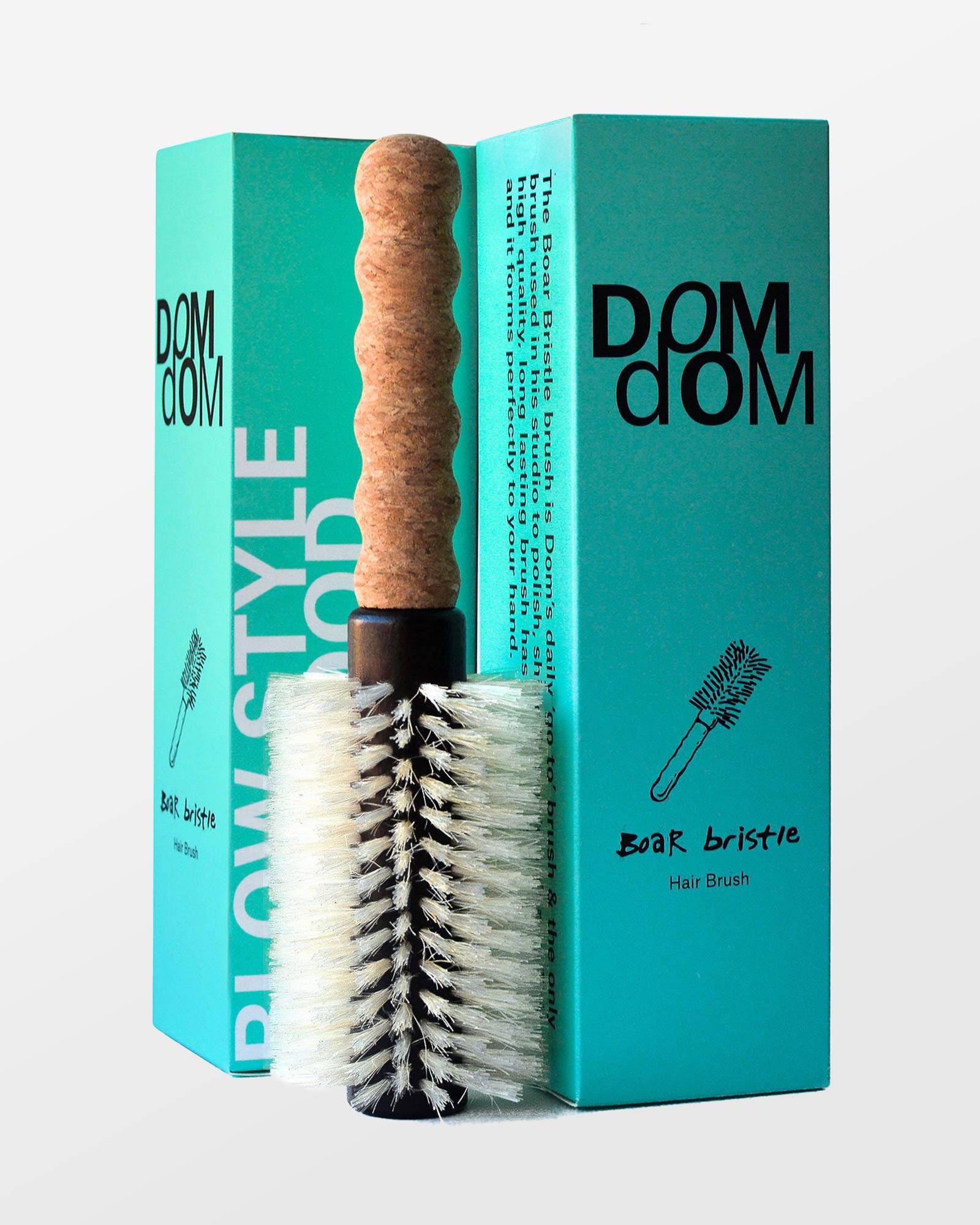 Medium 2.3” Round Boar / Nylon Bristle Brush